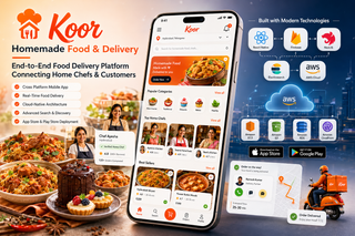 Koor Food Delivery — Homemade-food marketplace · 120k+ orders