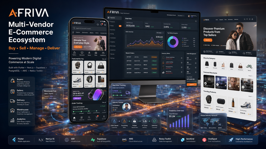 Afriva — Multi-vendor e-commerce · $1.2M revenue