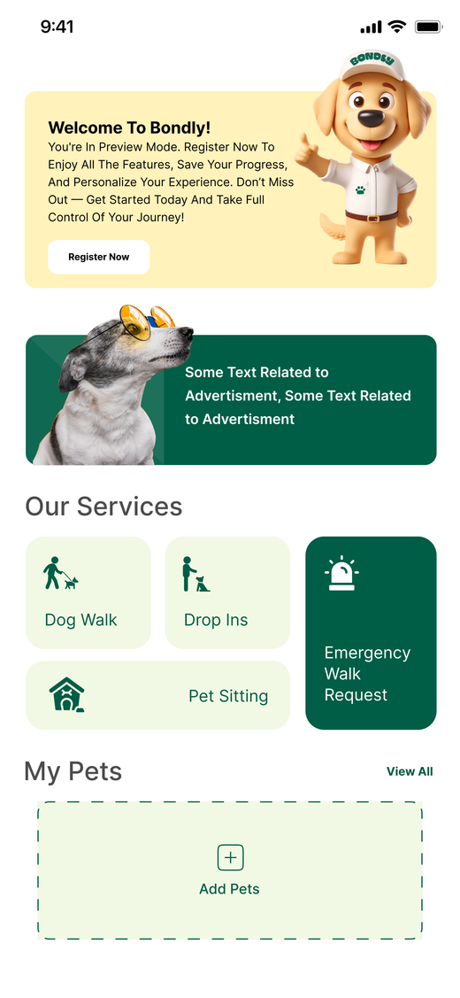 Bondly Pet Care project screenshot